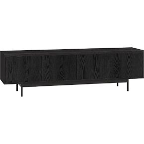 Henn & Hart Rectangular TV Stand لتلفزيون يصل إلى 75 "باللون الأسود الطبيعي ، للمنزل ، غرفة المعيشة ، غرفة نوم ، غرفة ترفيه ، مكتب