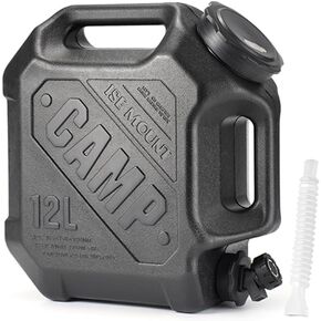 3.2 Gallon Water Jug with Spigot, Portable Water Tank BPA Free, Leak-Proof Water Containers for Camping Water Storage Containers for Emergency Outdoor Hiking Picnic, Green/Black/Yellow