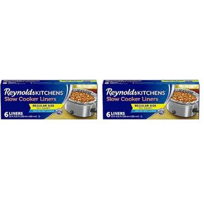 Reynolds Kitchens Slow Cooker Liners, Regular (Fits 3-8 Quarts), 6 Count (Pack of 2)