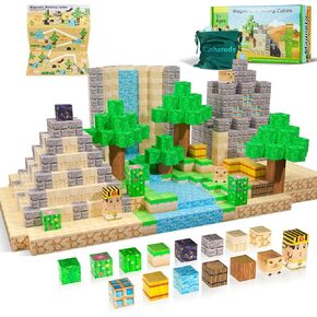 Magnetic Blocks - 120PCS Magnetic Toy Set, STEM Montessori Sensory Toys for 3+ Year Old Boys & Girls, Creative Construction Toys Gift for Toddlers Kids