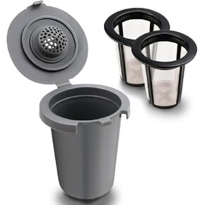 Reusable Filter Cup for Cuisinart，Compatible with SS-RFC Single Serve Brewer Coffe Maker (2 Pack with 2 Mesh Filters)