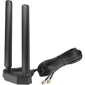 WiFi 6 6E Tri-Band 2.4GHz 5 GHz 6GHz Magnetic Base RP-SMA WiFi Antenna Extended Signal for WiFi 6 6E Router PC Desktop Computer WiFi Bluetooth Card WiFi 6E Card WiFi Gaming Motherboard