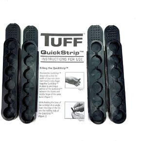 TUFF Quick Strips - Set of 4- Flexible 6 Rounds Each QuickStrip- Fits 44 45 410 30-30 460 458 calibers Speed up Your Revolver Reload. Compact Way to Carry Extra Rounds