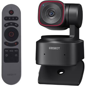 OBSBOT Tiny 2 Lite 4K Webcam & Smart Remote Combo, AI Tracking PTZ Streaming Camera with 1/2" Sensor, Gesture Control, 60 FPS, HDR, Microphones, Web Camera for Desktop Computer, Laptop, Meeting, Vide