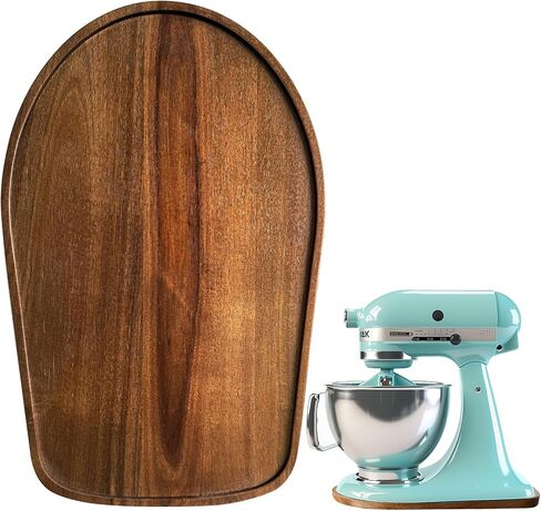 Acacia Wood Mixer Slider Mat for Kitchen Aid 4.5-5 Qt Tilt-Head Stand Mixer Kitchen Appliance Slider Tray Countertop Storage Attachments in Saudi Arabia