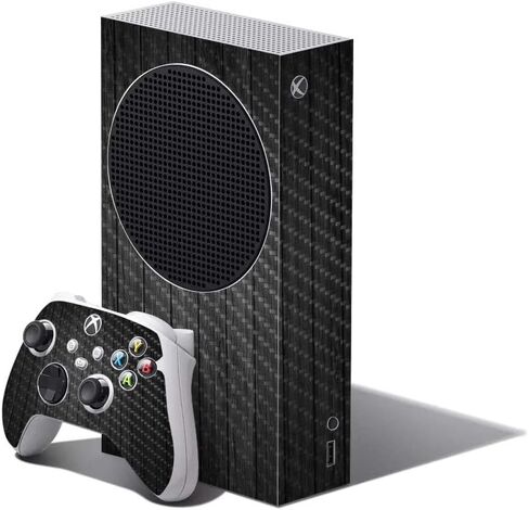 MightySkins Carbon Fiber Skin Compatible with Xbox Series S Bundle - Butterfly Party | Protective, Durable Textured Carbon Fiber Finish | Easy to Apply | Made in The USA in Saudi Arabia