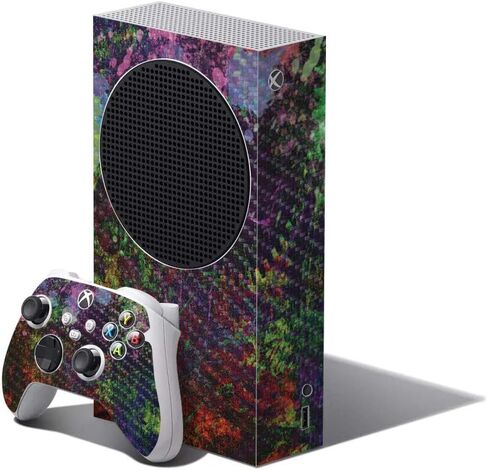 MightySkins Carbon Fiber Skin Compatible with Xbox Series S Bundle - Butterfly Party | Protective, Durable Textured Carbon Fiber Finish | Easy to Apply | Made in The USA in Saudi Arabia