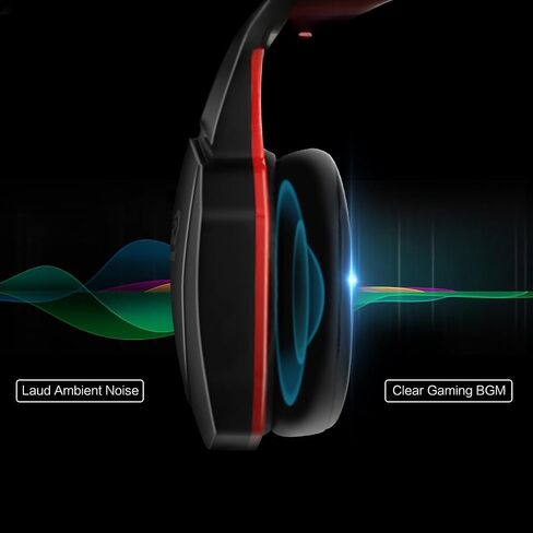 2.4 & Bluetooth Wireless Geaming Headset لأجهزة Xbox One و Xbox Series X/S وسماعات الألعاب اللاسلكية مع Mirophone لـ PS5 والكمبيوتر الشخصي والتبديل والهاتف وتحسين الجهير وإضاءة LED N9 in Kuwait
