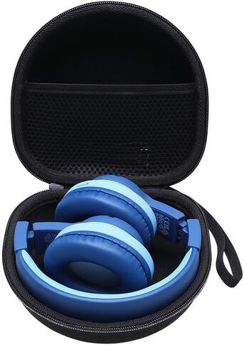 Kids Headphone Case Compatible with iClever HS19/BTH12, noot Products, EarFun, Candy Bila, New bee, awatrue Folding Headphones for Girls, Boys, Travel Hard Dark Blue Case in Saudi Arabia