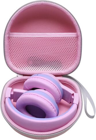 Kids Headphone Case Compatible with iClever HS19/BTH12, noot Products, EarFun, Candy Bila, New bee, awatrue Folding Headphones for Girls, Boys, Travel Hard Dark Blue Case in Saudi Arabia