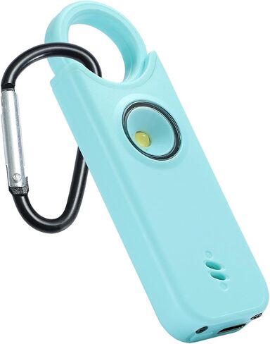 TIPSEAN Personal Safety Alarm - 135dB Ultra Loud Siren with LED Strobe Light, USB-C Rechargeable, Compact Keychain Alarm for Women/Men, Emergency Flashlight & Vibration Alert(Black) in Kuwait