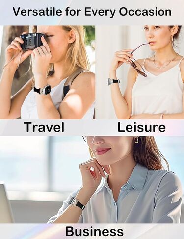Leather Bands Women Compatible with Apple Watch 40mm 38mm 44mm 45mm 41mm 42mm 46mm 49mm Dressy Slim Strap With Designer X-Shaped Metal Crown for iWatch Series Ultra/SE/10/9/8/7/6/5/4/3/2/1 Starlight in Saudi Arabia