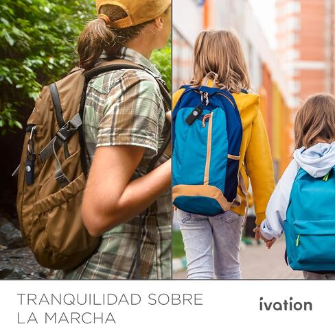 Ivation Personal SOS Alarm Keychain | Self-Defense Safety Siren & LED Panic Strobe Light with Carabiner Clip for Women, Children & Seniors | Pocket Size, Loud 125 dB Sound, Air Travel Friendly in Saudi Arabia