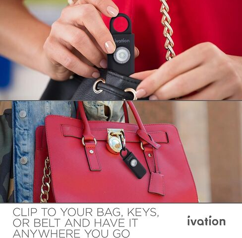 Ivation Personal SOS Alarm Keychain | Self-Defense Safety Siren & LED Panic Strobe Light with Carabiner Clip for Women, Children & Seniors | Pocket Size, Loud 125 dB Sound, Air Travel Friendly in Saudi Arabia