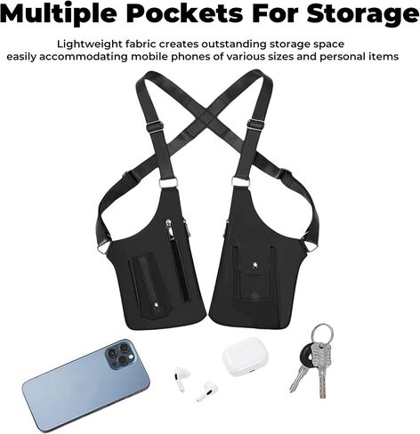 Double Shoulder Armpit Bag - 2025 New Multi-Pocket Anti-Theft Bag, Anti-Theft Hidden Underarm Strap Wallet Pocket Holster in Saudi Arabia