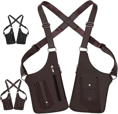 Double Shoulder Armpit Bag - 2025 New Multi-Pocket Anti-Theft Bag, Anti-Theft Hidden Underarm Strap Wallet Pocket Holster in Saudi Arabia
