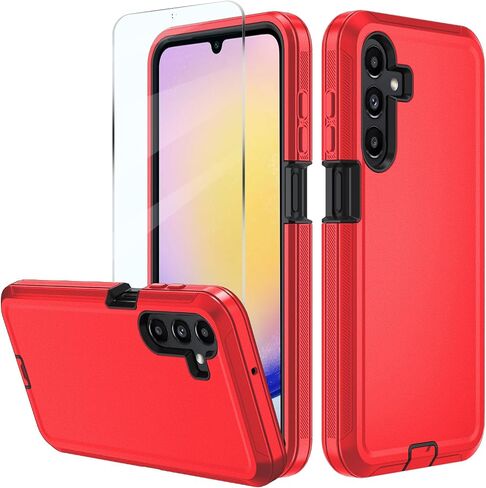 for Samsung Galaxy A16 5G case,A16 5G Heavy Duty case,with A Tempered Glass Screen Protector, [Military Grade Protective ] [Shockproof] [Dropproof] [Dust-Proof] (with Belt Clip-Black) in Saudi Arabia