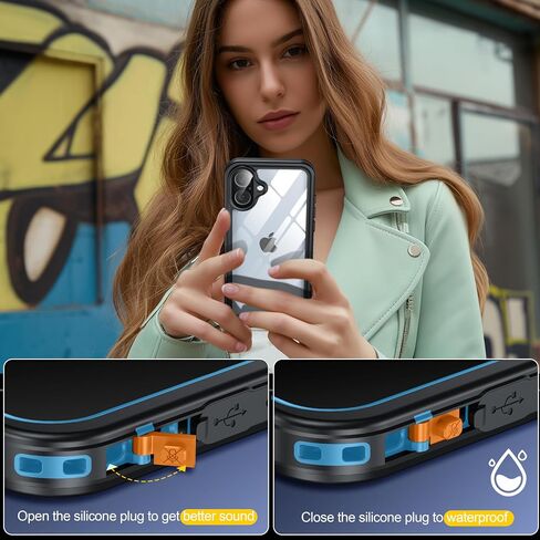 بالنسبة إلى iPhone 16 Pro Max Case مقاومة للماء ، شاشة خصوصية مدمجة وشاشة HD الإطار الأمامي المزدوج [IP68 تحت الماء] in Saudi Arabia