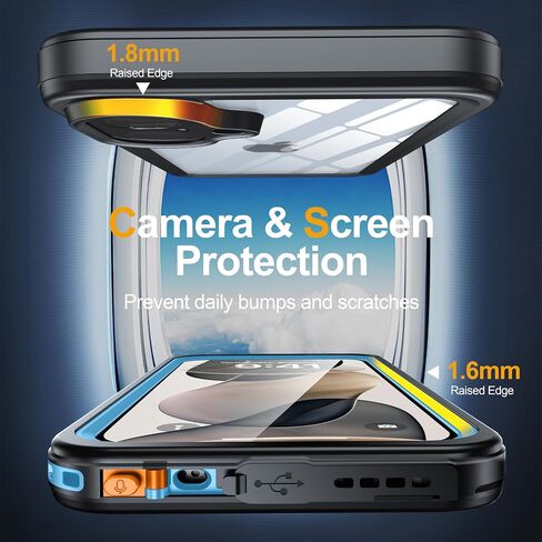 بالنسبة إلى iPhone 16 Pro Max Case مقاومة للماء ، شاشة خصوصية مدمجة وشاشة HD الإطار الأمامي المزدوج [IP68 تحت الماء] in Saudi Arabia