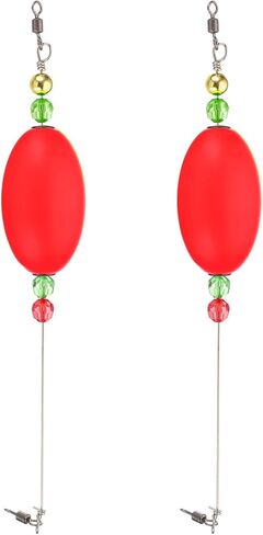 PATIKIL Fishing Floats Rigs, Oval Fishing Bobbers Popping Corks Float Weighted Bobbers Fishing Tackle with Copper Beads in Saudi Arabia