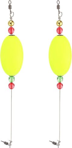 PATIKIL Fishing Floats Rigs, Oval Fishing Bobbers Popping Corks Float Weighted Bobbers Fishing Tackle with Copper Beads in Saudi Arabia