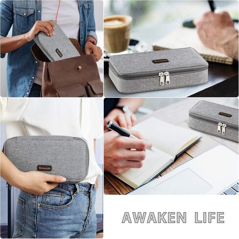 Homecube Capacious Pencil Case Marker Holder Pouch Desk Organizer Big Pencil Bag with Zipper Large Storage Box for College Middle School Office Supplies Stationery - Black in Saudi Arabia