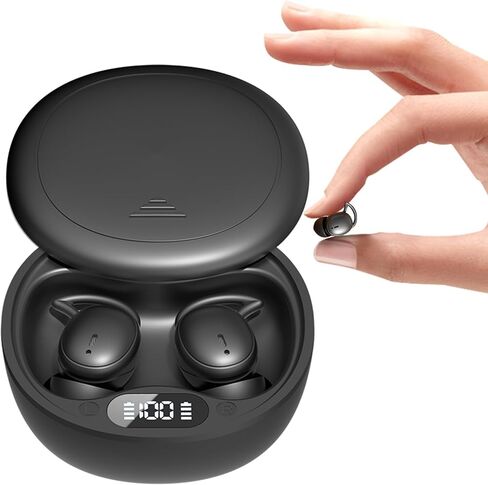 Wireless Small Mini Invisible Comfortable Earbuds Wireless Bluetooth Noise Cancelling in Ear Soft Headphones for Small Ear Canals Bluetooth Mini Hidden Sleep Ear Buds for iPhone Android Work Sleeping in Kuwait