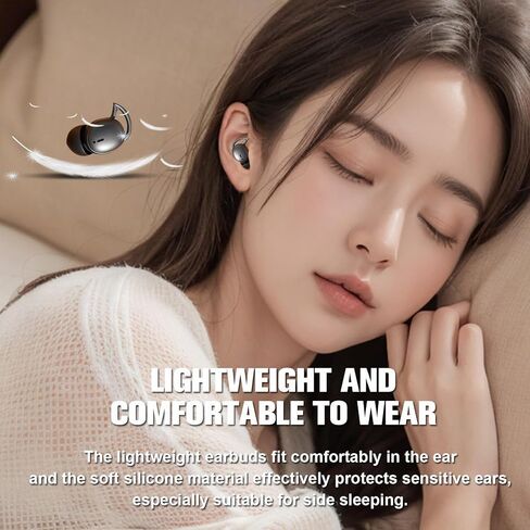 Wireless Small Mini Invisible Comfortable Earbuds Wireless Bluetooth Noise Cancelling in Ear Soft Headphones for Small Ear Canals Bluetooth Mini Hidden Sleep Ear Buds for iPhone Android Work Sleeping in Kuwait