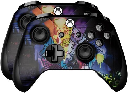 Skin Compatible with Microsoft Xbox One Controller (2 Pack) - Cyclone Wave - Premium 3M Vinyl Protective Wrap Decal Cover - Easy to Apply | Crafted in The USA by MightySkins in Saudi Arabia