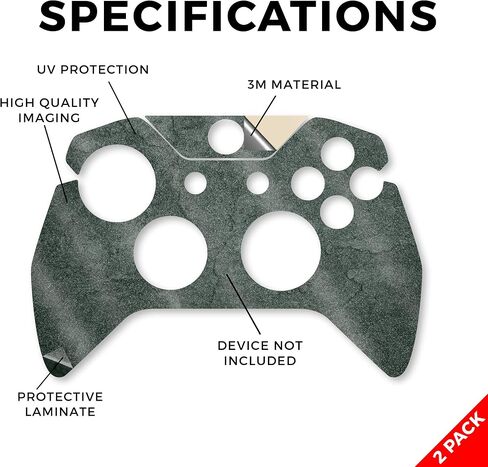 Skin Compatible with Microsoft Xbox One Controller (2 Pack) - Cyclone Wave - Premium 3M Vinyl Protective Wrap Decal Cover - Easy to Apply | Crafted in The USA by MightySkins in Saudi Arabia