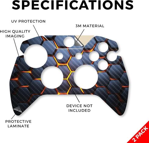 Skin Compatible with Microsoft Xbox One Controller (2 Pack) - Cyclone Wave - Premium 3M Vinyl Protective Wrap Decal Cover - Easy to Apply | Crafted in The USA by MightySkins in Saudi Arabia