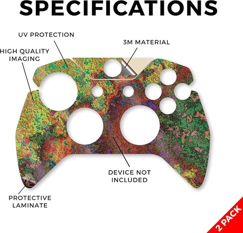 Skin Compatible with Microsoft Xbox One Controller (2 Pack) - Cyclone Wave - Premium 3M Vinyl Protective Wrap Decal Cover - Easy to Apply | Crafted in The USA by MightySkins in Saudi Arabia