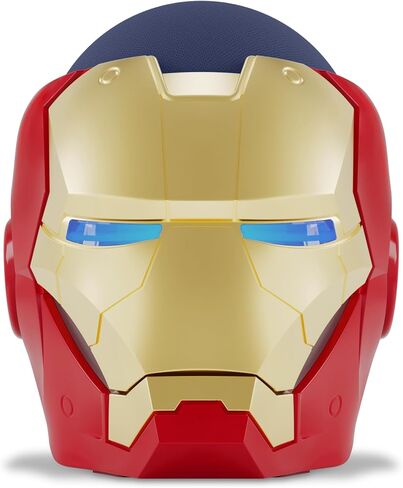 Echo Bundle: Echo Dot (5th Gen, 2022 release) | Charcoal and Limited Edition Marvel Iron Man Stand in Saudi Arabia
