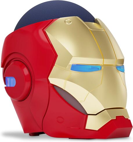 Echo Bundle: Echo Dot (5th Gen, 2022 release) | Charcoal and Limited Edition Marvel Iron Man Stand in Saudi Arabia