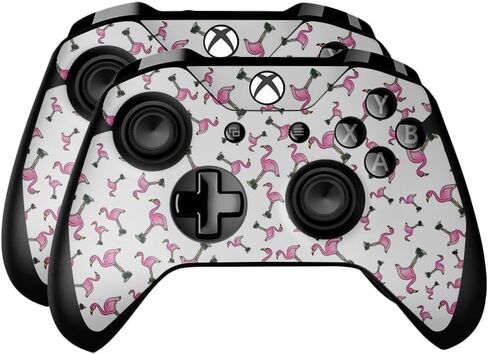 Glossy Glitter Skin Compatible with Microsoft Xbox One Controller (2 Pack) - Water Lilies - Premium 3M Vinyl Protective Wrap Decal Cover - Easy to Apply | Crafted in The USA by MightySkins in Saudi Arabia