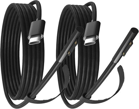 PD100W USB-C Charger Cable Compatible with Surface Pro Laptop Microsoft Surface Pro 10/9/8/7+/7/6/5/4/3/X Windows Surface Laptop 6/5/4/3/2/1 Surface Go Tablet Surface Book Support 65W/45W,6FT in Saudi Arabia