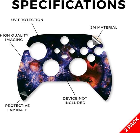 Glossy Glitter Skin Compatible with Microsoft Xbox Series X|S Controller (2 Pack) - Sunset Blur - Premium 3M Vinyl Protective Wrap Decal Cover - Easy to Apply | Crafted in The USA by MightySkins in Saudi Arabia