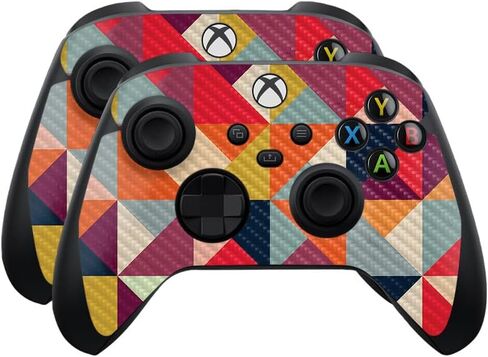 Glossy Glitter Skin Compatible with Microsoft Xbox Series X|S Controller (2 Pack) - Sunset Blur - Premium 3M Vinyl Protective Wrap Decal Cover - Easy to Apply | Crafted in The USA by MightySkins in Saudi Arabia