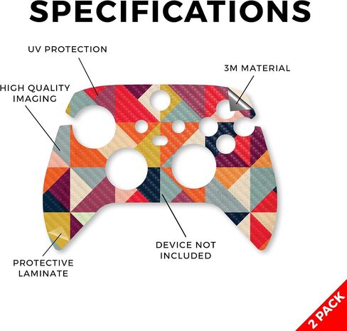 Glossy Glitter Skin Compatible with Microsoft Xbox Series X|S Controller (2 Pack) - Sunset Blur - Premium 3M Vinyl Protective Wrap Decal Cover - Easy to Apply | Crafted in The USA by MightySkins in Saudi Arabia