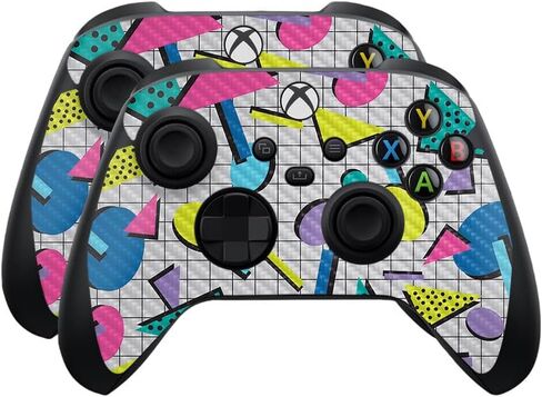 Glossy Glitter Skin Compatible with Microsoft Xbox Series X|S Controller (2 Pack) - Sunset Blur - Premium 3M Vinyl Protective Wrap Decal Cover - Easy to Apply | Crafted in The USA by MightySkins in Saudi Arabia