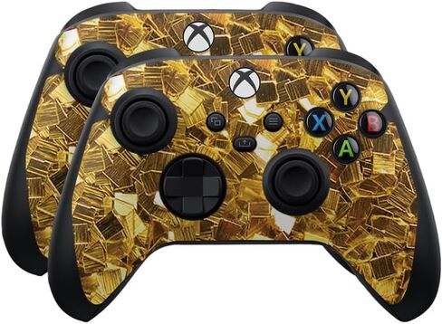 Glossy Glitter Skin Compatible with Microsoft Xbox Series X|S Controller (2 Pack) - Viper Woodland - Premium 3M Vinyl Protective Wrap Decal Cover - Easy to Apply | Crafted in The USA by MightySkins in Kuwait