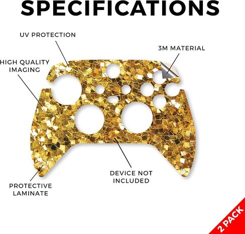 Glossy Glitter Skin Compatible with Microsoft Xbox Series X|S Controller (2 Pack) - Viper Woodland - Premium 3M Vinyl Protective Wrap Decal Cover - Easy to Apply | Crafted in The USA by MightySkins in Kuwait