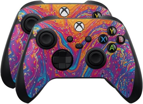 Glossy Glitter Skin Compatible with Microsoft Xbox Series X|S Controller (2 Pack) - Winter Rock - Premium 3M Vinyl Protective Wrap Decal Cover - Easy to Apply | Crafted in The USA by MightySkins in Saudi Arabia