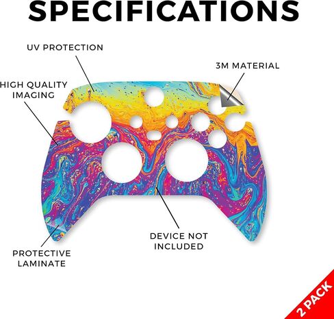 Glossy Glitter Skin Compatible with Microsoft Xbox Series X|S Controller (2 Pack) - Winter Rock - Premium 3M Vinyl Protective Wrap Decal Cover - Easy to Apply | Crafted in The USA by MightySkins in Saudi Arabia