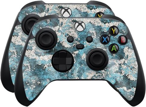 Glossy Glitter Skin Compatible with Microsoft Xbox Series X|S Controller (2 Pack) - Viper Woodland - Premium 3M Vinyl Protective Wrap Decal Cover - Easy to Apply | Crafted in The USA by MightySkins in Kuwait