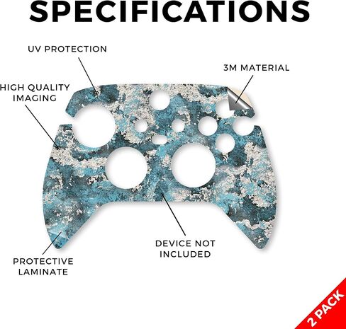 Glossy Glitter Skin Compatible with Microsoft Xbox Series X|S Controller (2 Pack) - Viper Woodland - Premium 3M Vinyl Protective Wrap Decal Cover - Easy to Apply | Crafted in The USA by MightySkins in Kuwait
