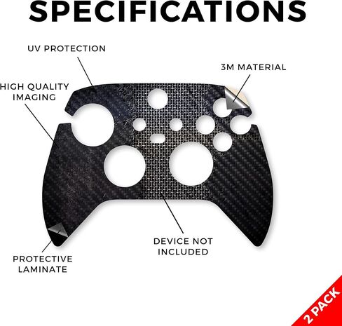 Glossy Glitter Skin Compatible with Microsoft Xbox Series X|S Controller (2 Pack) - Viper Woodland - Premium 3M Vinyl Protective Wrap Decal Cover - Easy to Apply | Crafted in The USA by MightySkins in Kuwait