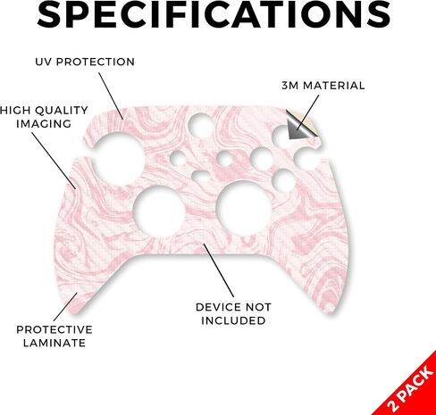 Glossy Glitter Skin Compatible with Microsoft Xbox Series X|S Controller (2 Pack) - Winter Rock - Premium 3M Vinyl Protective Wrap Decal Cover - Easy to Apply | Crafted in The USA by MightySkins in Saudi Arabia