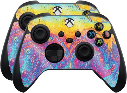 Glossy Glitter Skin Compatible with Microsoft Xbox Series X|S Controller (2 Pack) - Winter Rock - Premium 3M Vinyl Protective Wrap Decal Cover - Easy to Apply | Crafted in The USA by MightySkins in Saudi Arabia