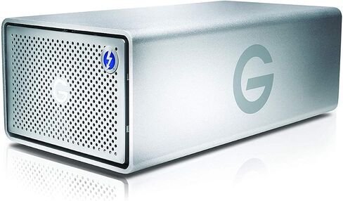 G-Technology 12tb G-Raid مع Thunderbolt 3 و USB-C (USB 3.1 Gen 2) و HDMI ، نظام تخزين محرك مزدوج قابل للإزالة ، Silver-0G05753-1 in Kuwait